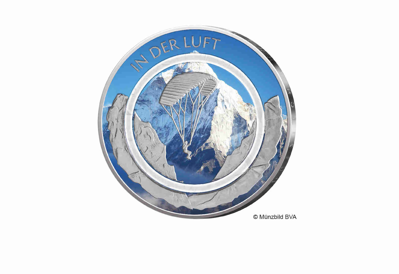 10 Euro 2019 Deutschland In der Luft Mittag mit Farbapplikation