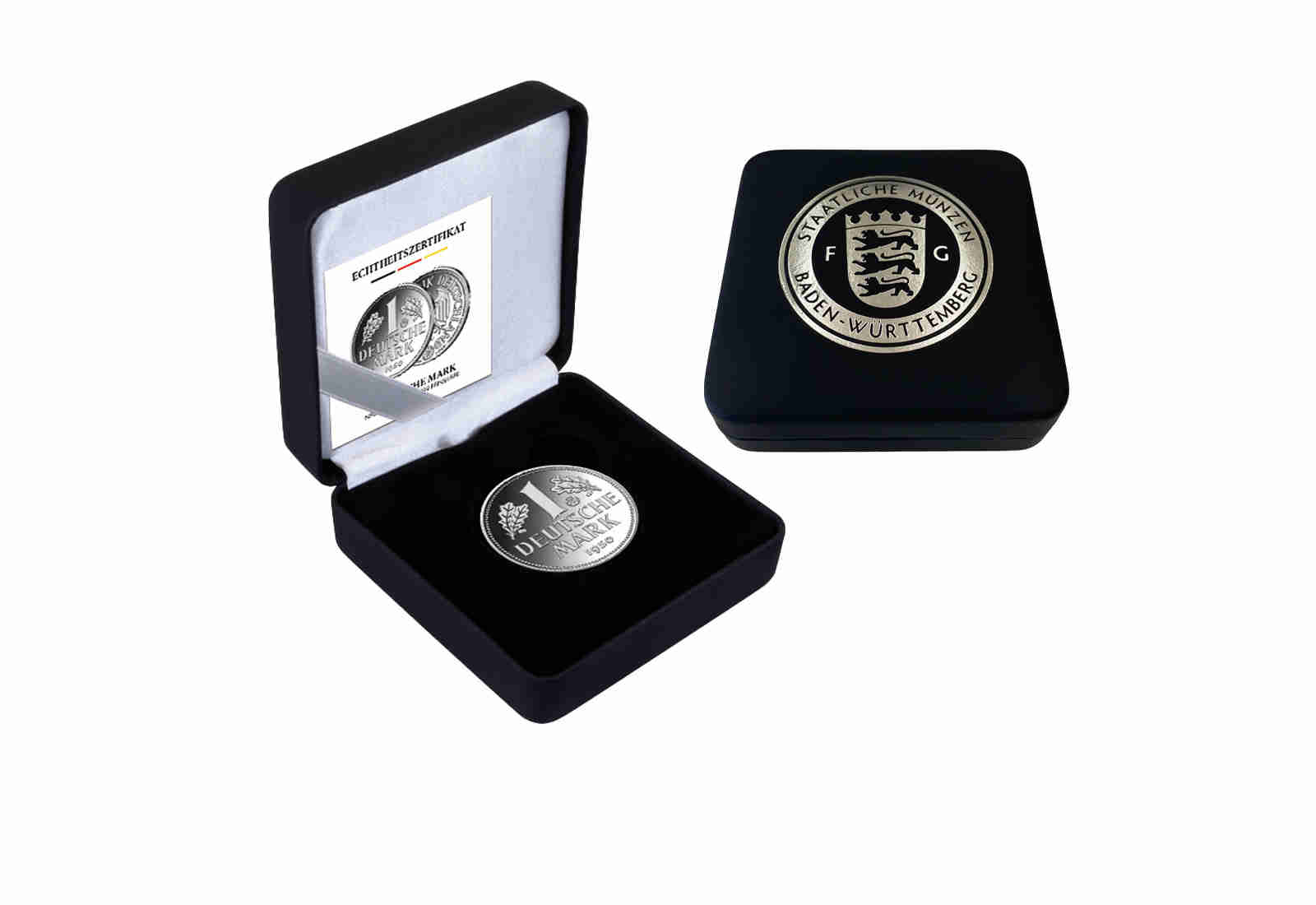 Probeprägung "1 D-Mark 1950" aus 1 oz 999/1000 Silber der Premium-Neuprägung