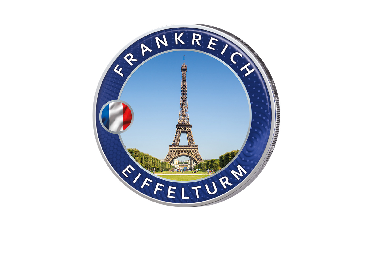 2 Euro mit Farbapplikation Eiffelturm - Highlights rund um den Globus