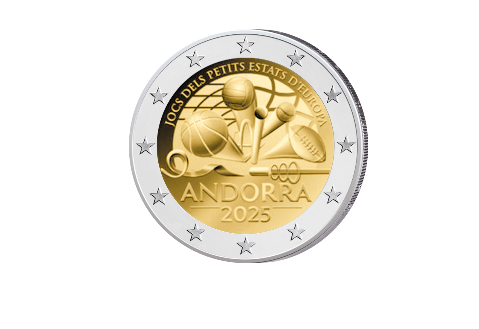2 Euro 2025 Andorra Spiele der kleinen Staaten von Europa PP