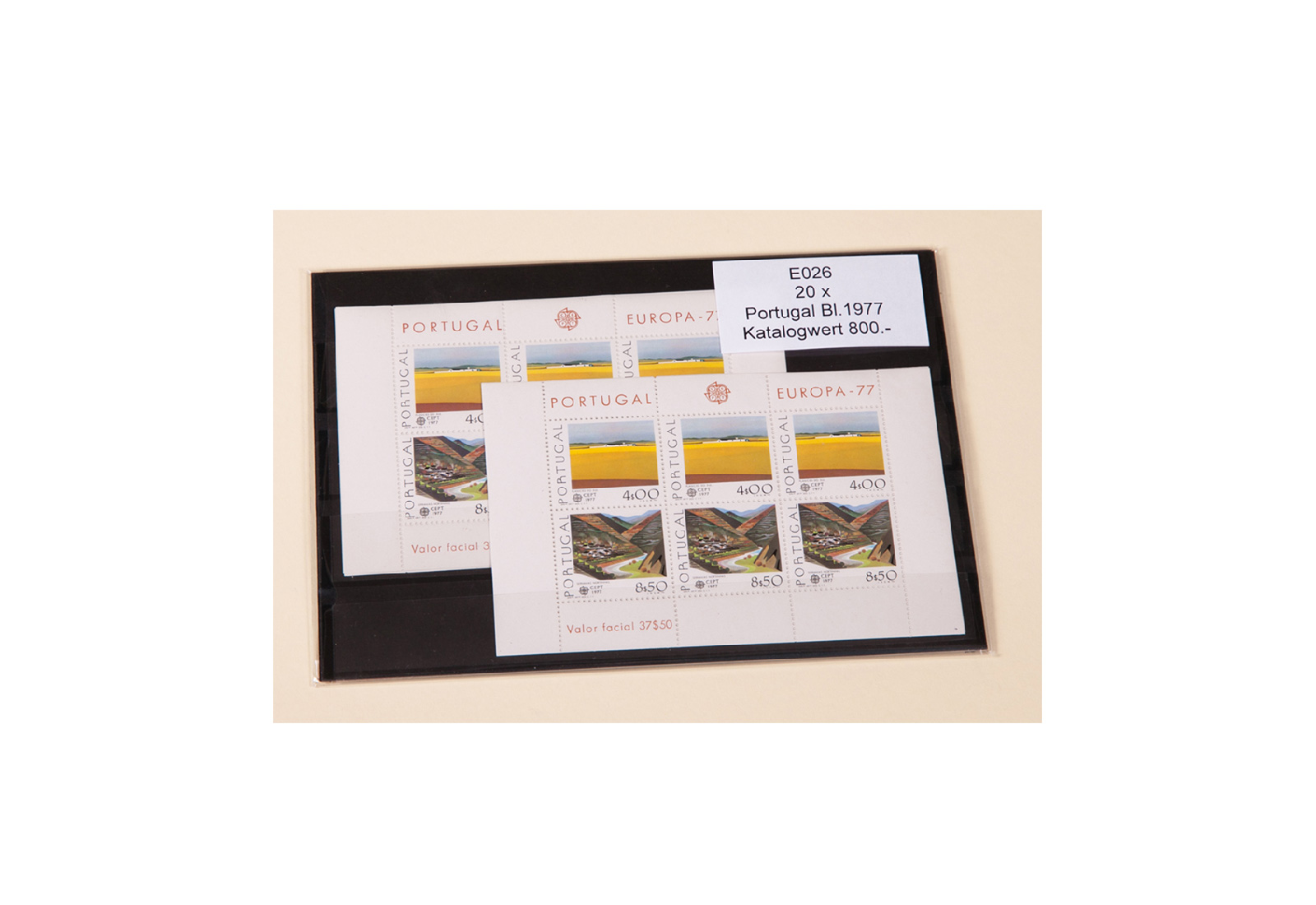 Briefmarken Portugal CEPT 1977 Block 20 postfrisch per 20 Stück