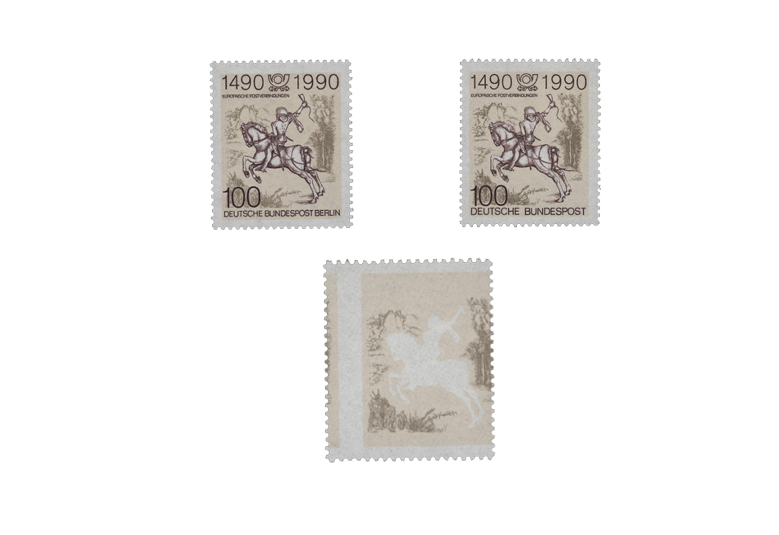 Berlin MiNr. 860 F I ** - Fehldruck "Ohne violetten Druck"