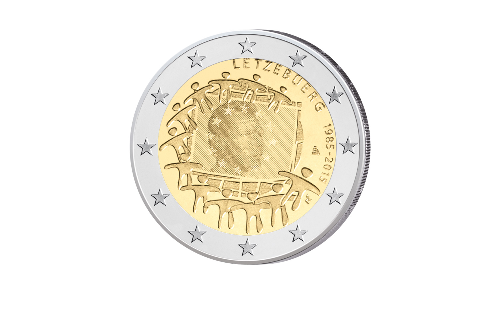 2 Euro 2015 Luxemburg 30 Jahre Europaflagge