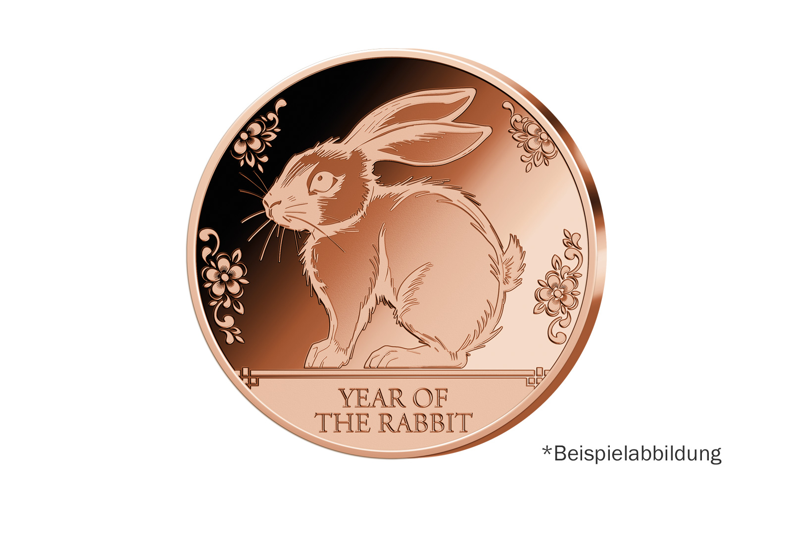 Neuprägung 1 oz 999/1000 Kupfer China Tierkreiszeichen Jahr des Hasen