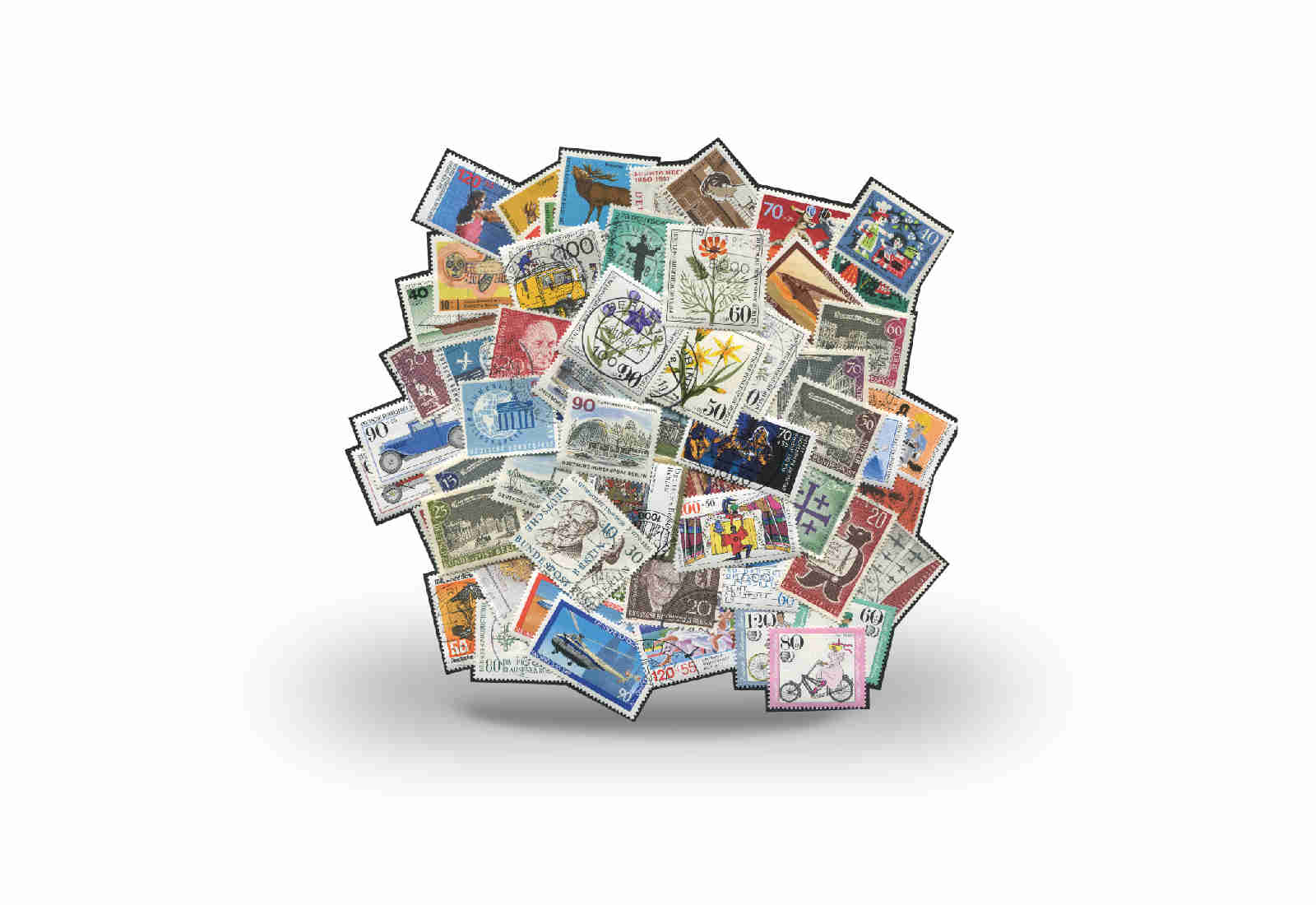 Briefmarken Berlin 100 Marken postfrisch und gestempelt