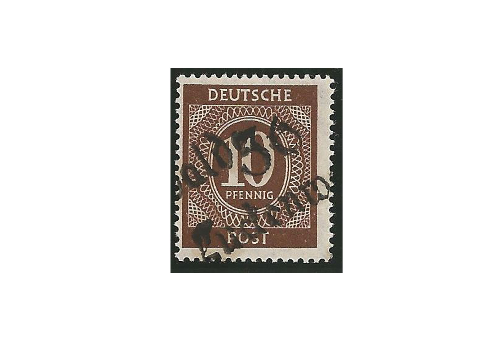 SBZ Bezirkshandstempel - Ziffernausgaben 1948 Michel Nr. I e gestempelt geprüft