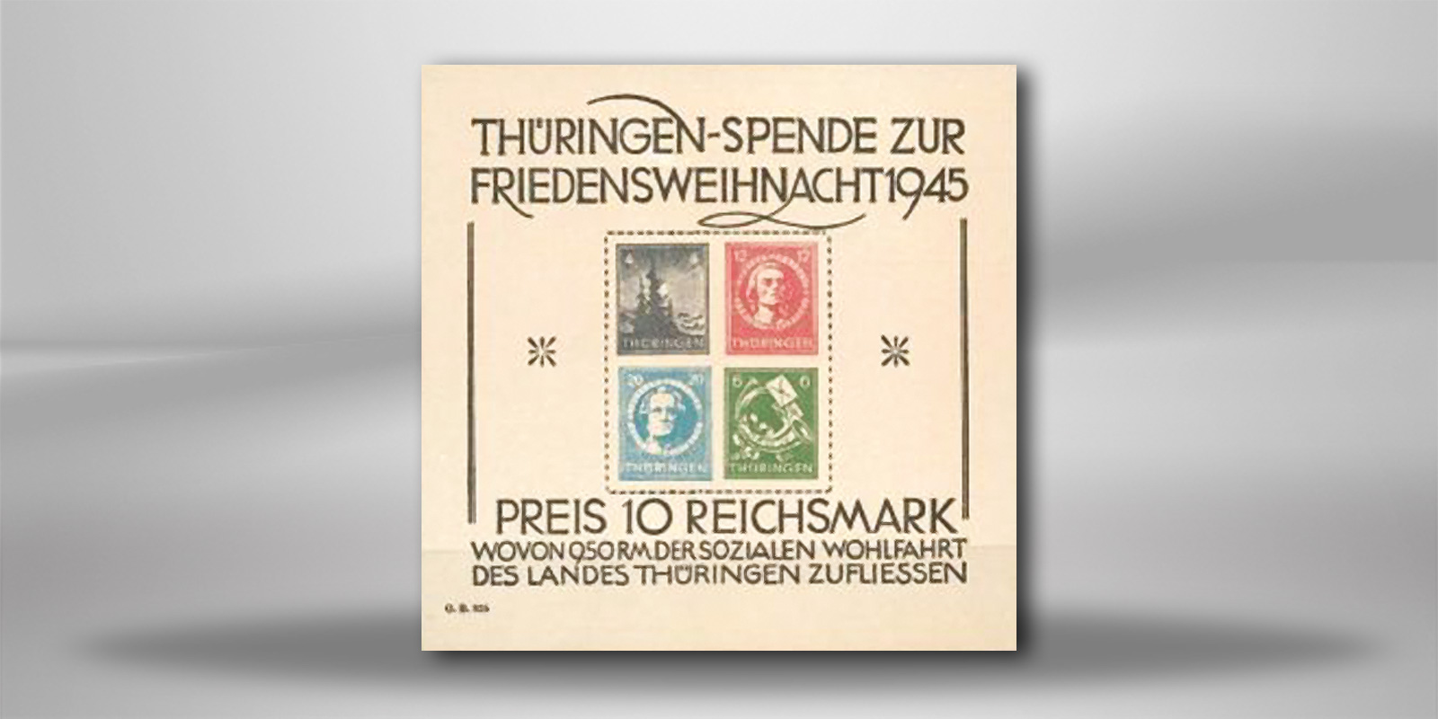 SBZ Block 2 postfrisch Großer Weihnachtsblock 1945