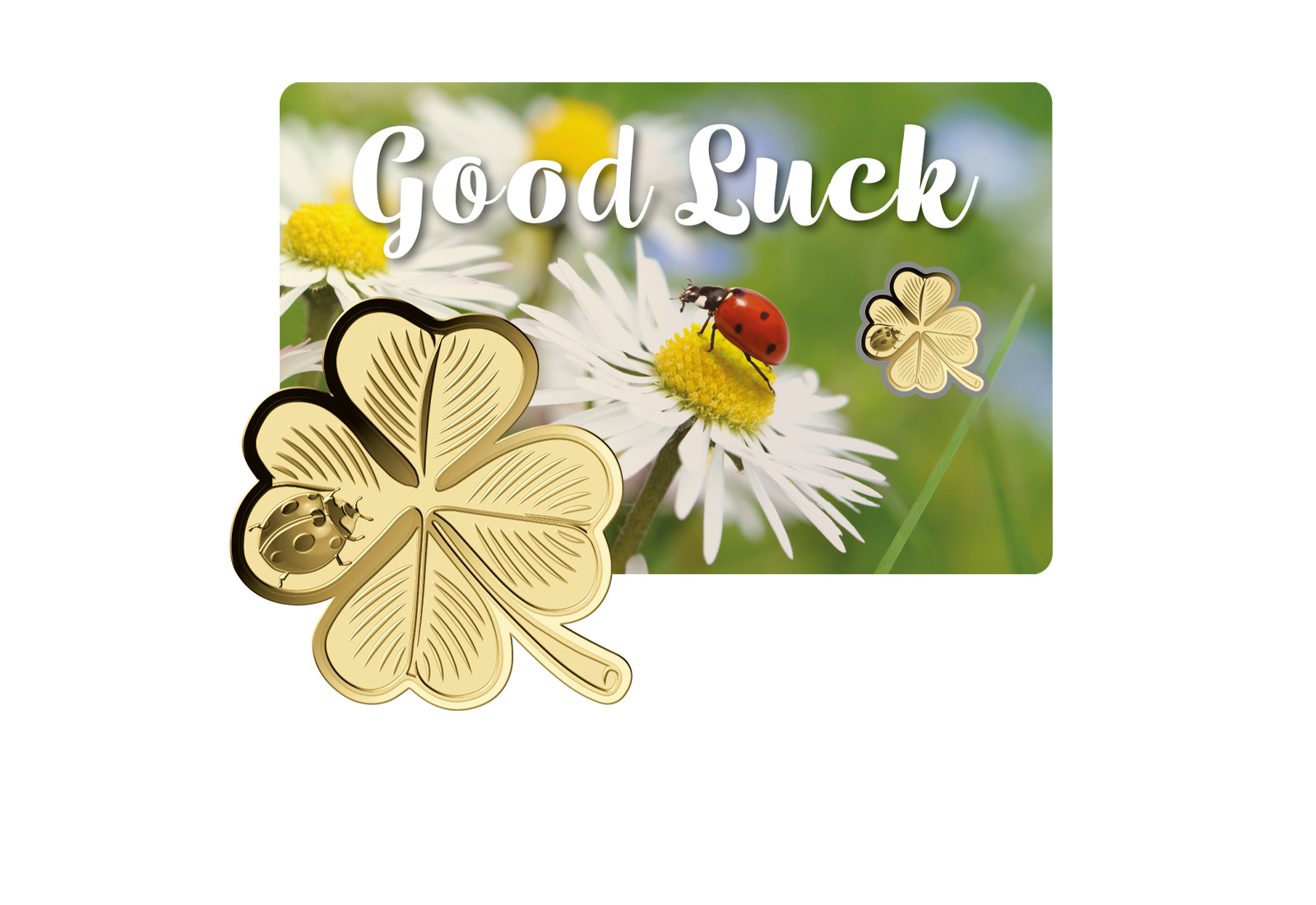 Goldausgabe Good Luck Goldcard 999/1000 Gold Geschenk