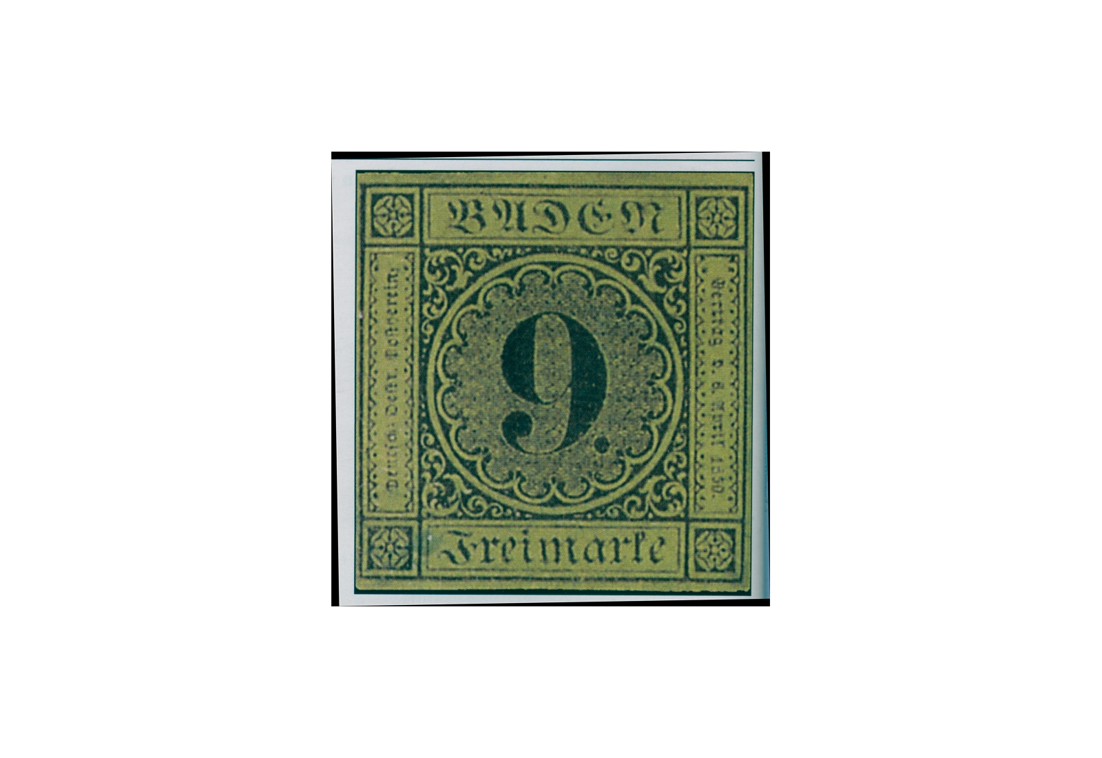 Faksimile Badens grüner Neuner