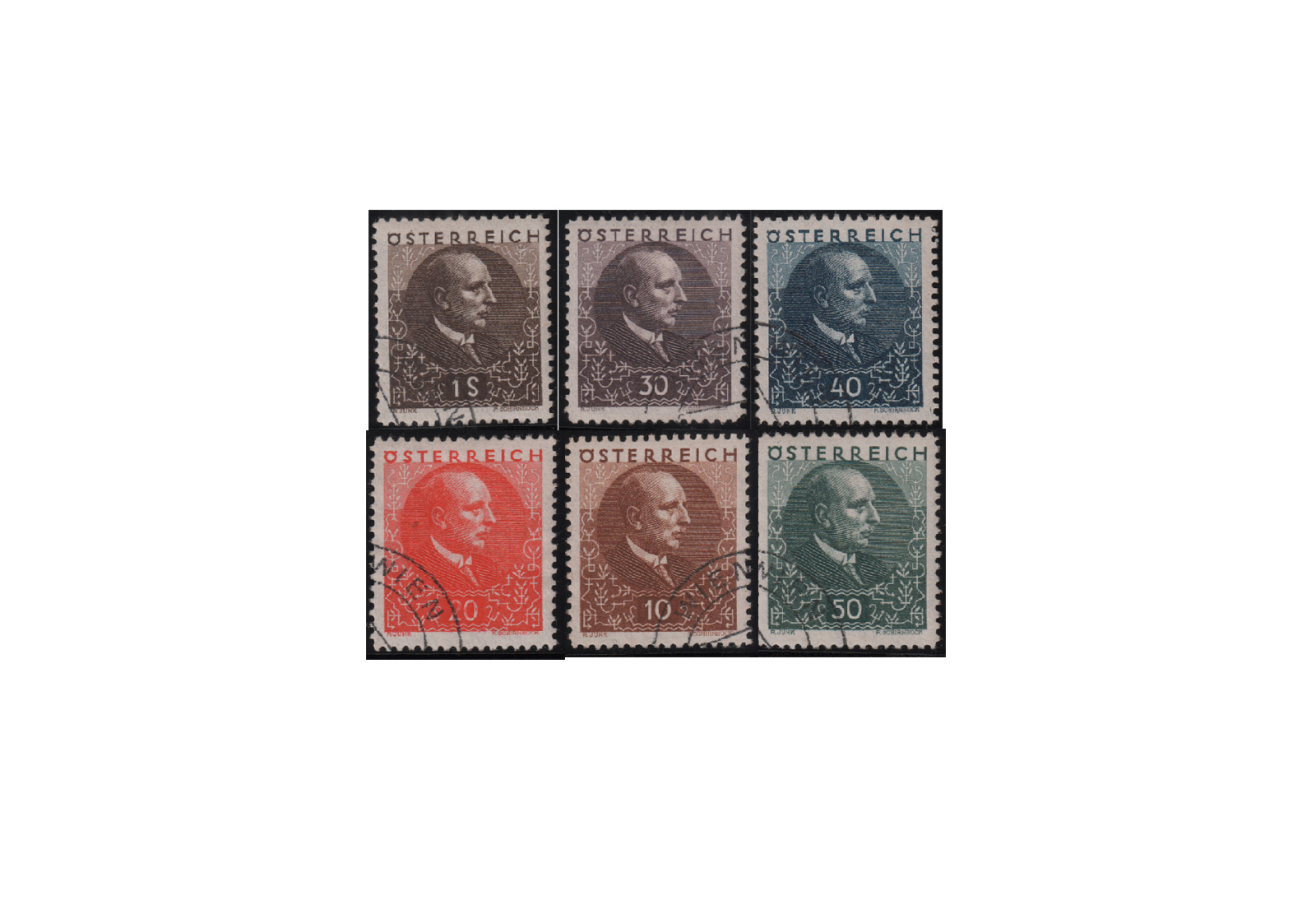 Österreich Michel Nr. 512/517 gestempelt