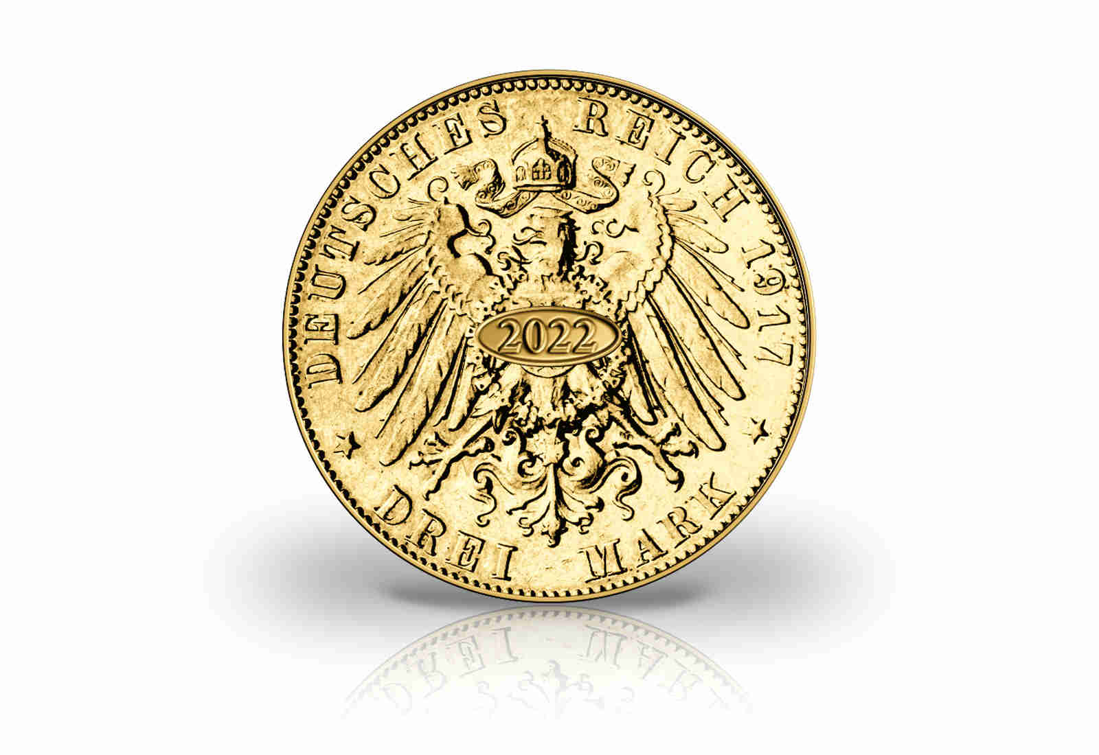 3 Mark 1917 Kaiserreich 400 Jahre Reformation