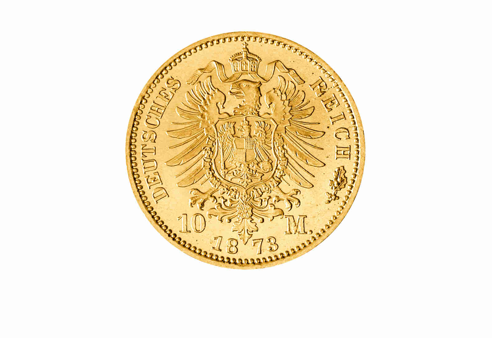 10 Mark 1875-1888 Kaiserreich Friedrich I. Baden Jaeger-Nr.186