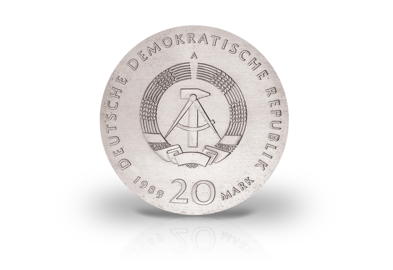 20 Mark Gedenkmünze 1989 DDR  Thomas Müntzer Jaeger-Nr. 1624