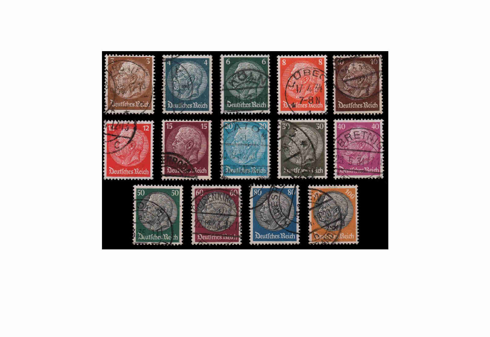 Deutsches Reich Mi.Nr. 482/495 gestempelt