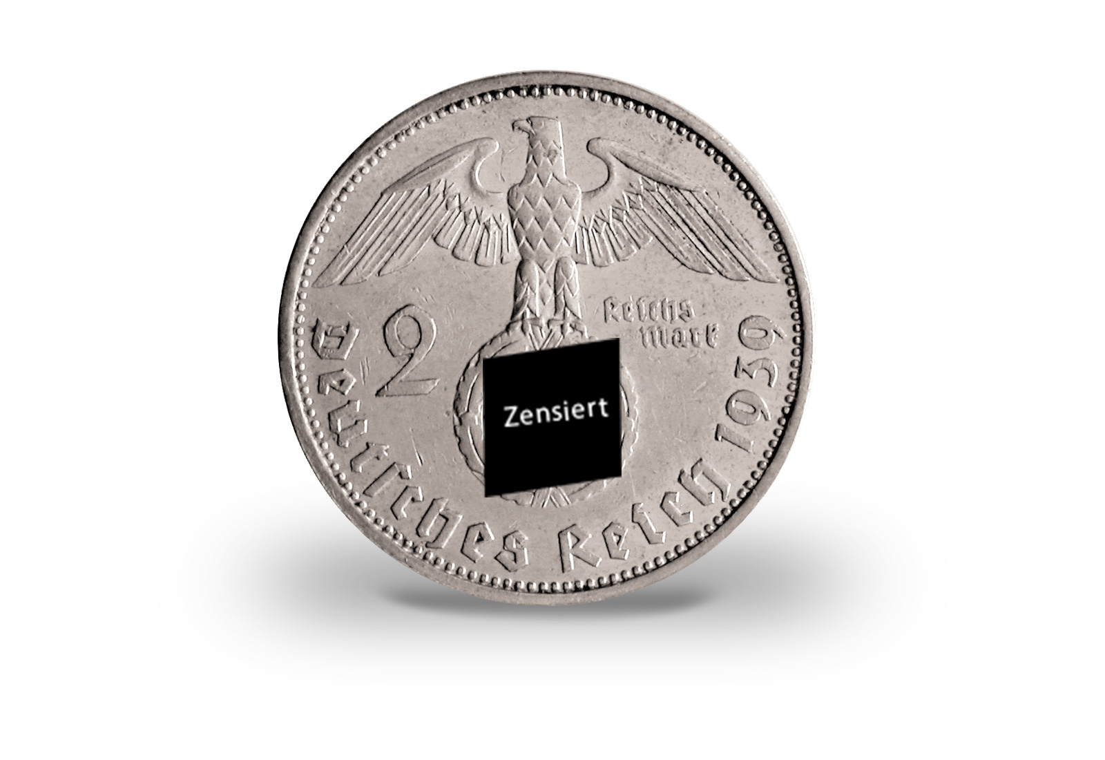 2 Reichsmark 1936 Drittes Reich Hindenburg Prägestätte J Jaeger-Nr. 366