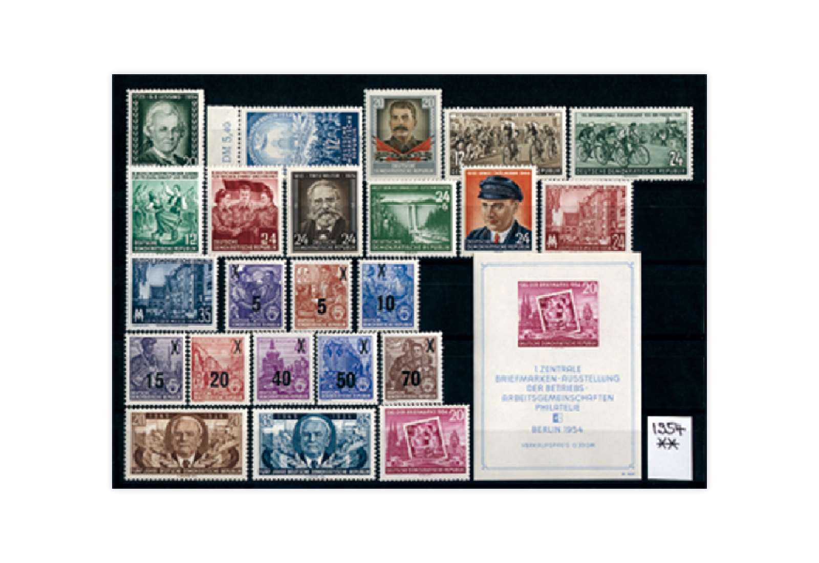 DDR Jahrgang 1954 gestempelt