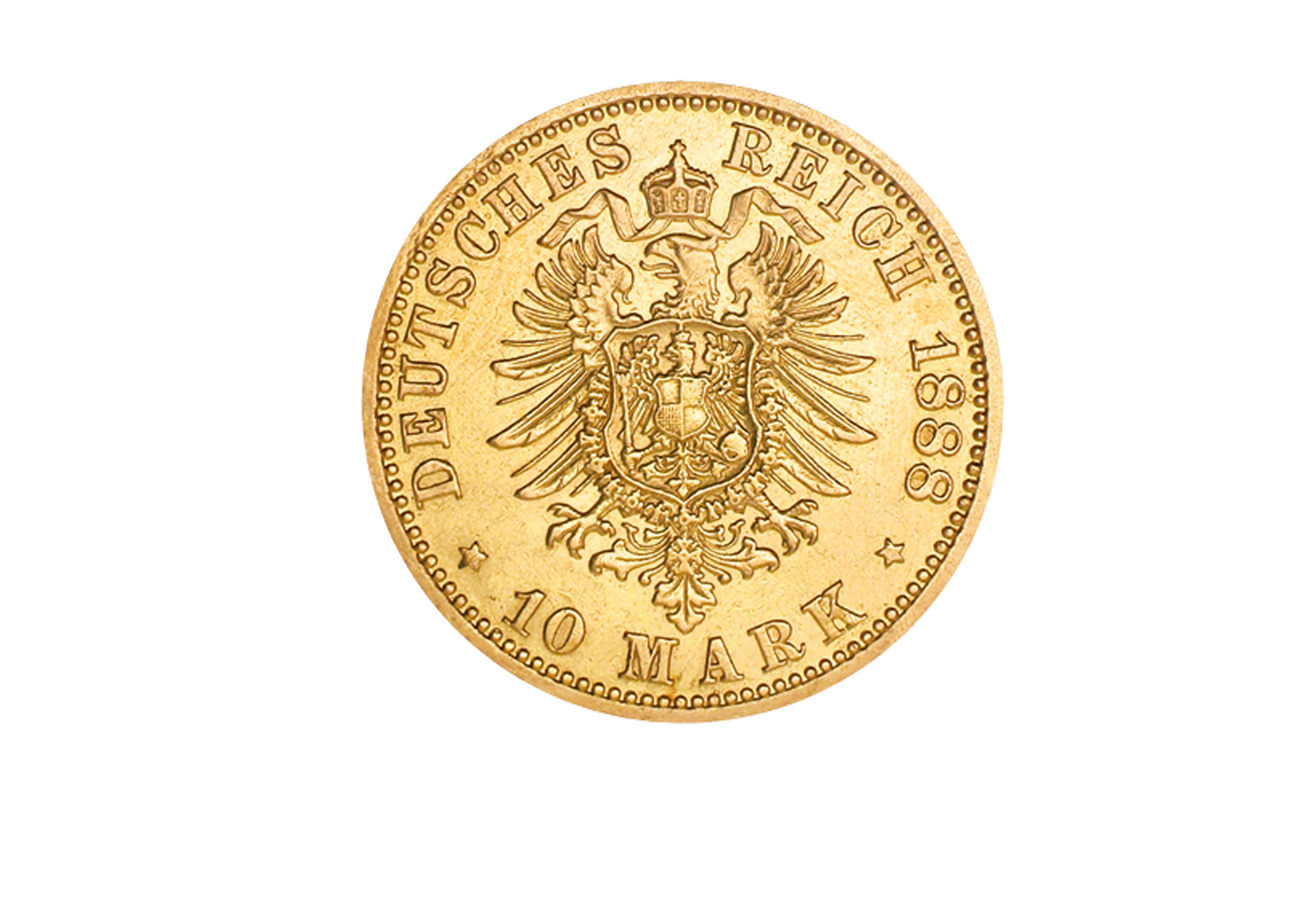 10 Mark Goldmünze 1874-1888 Deutsches Kaiserreich Preußen Kaiser Wilhelm I. Jaeger-Nr. 245