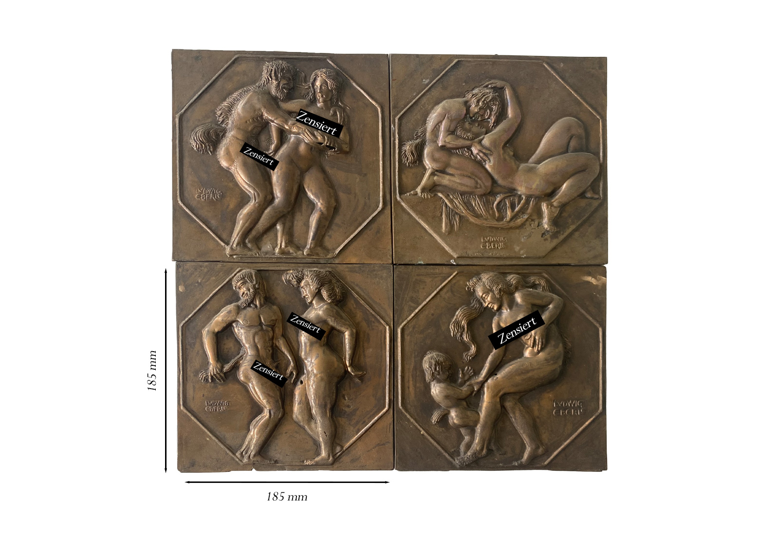 4 Bronzen von Ludwig Eberle ca.1905