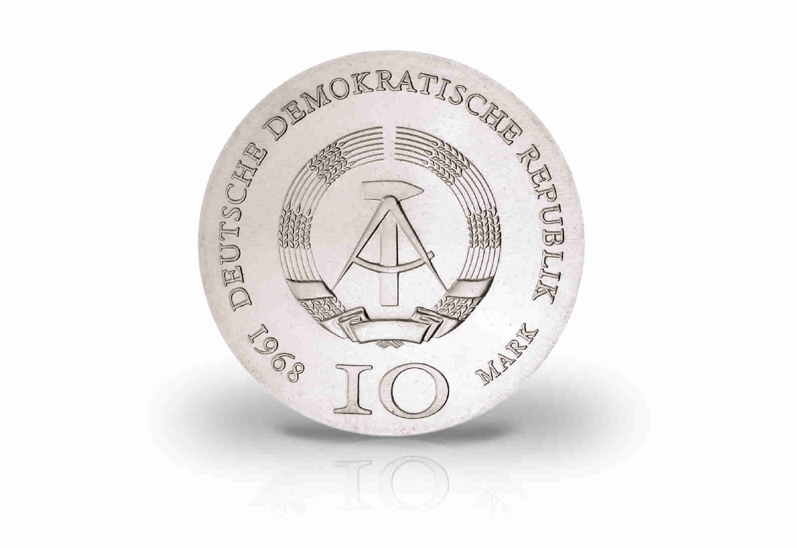 10 Mark Gedenkmünze 1968 DDR Johannes Gutenberg Jaeger-Nr. 1523