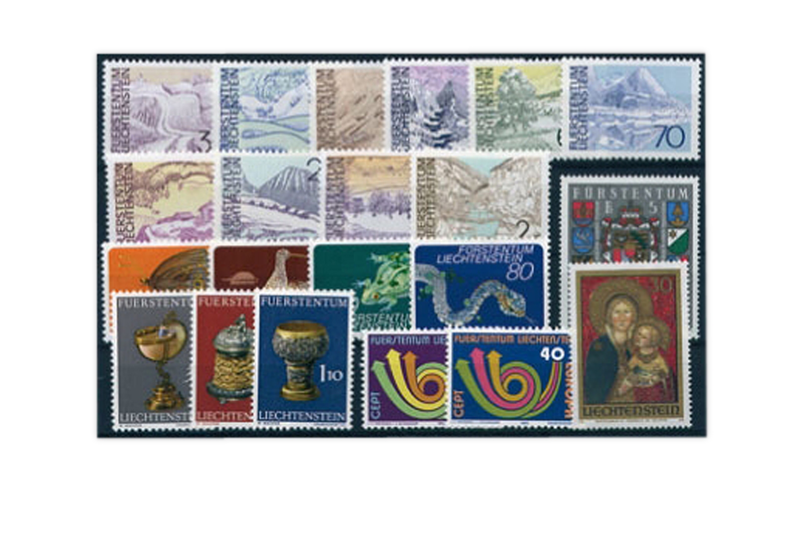 Liechtenstein Jahrgang 1973 gestempelt