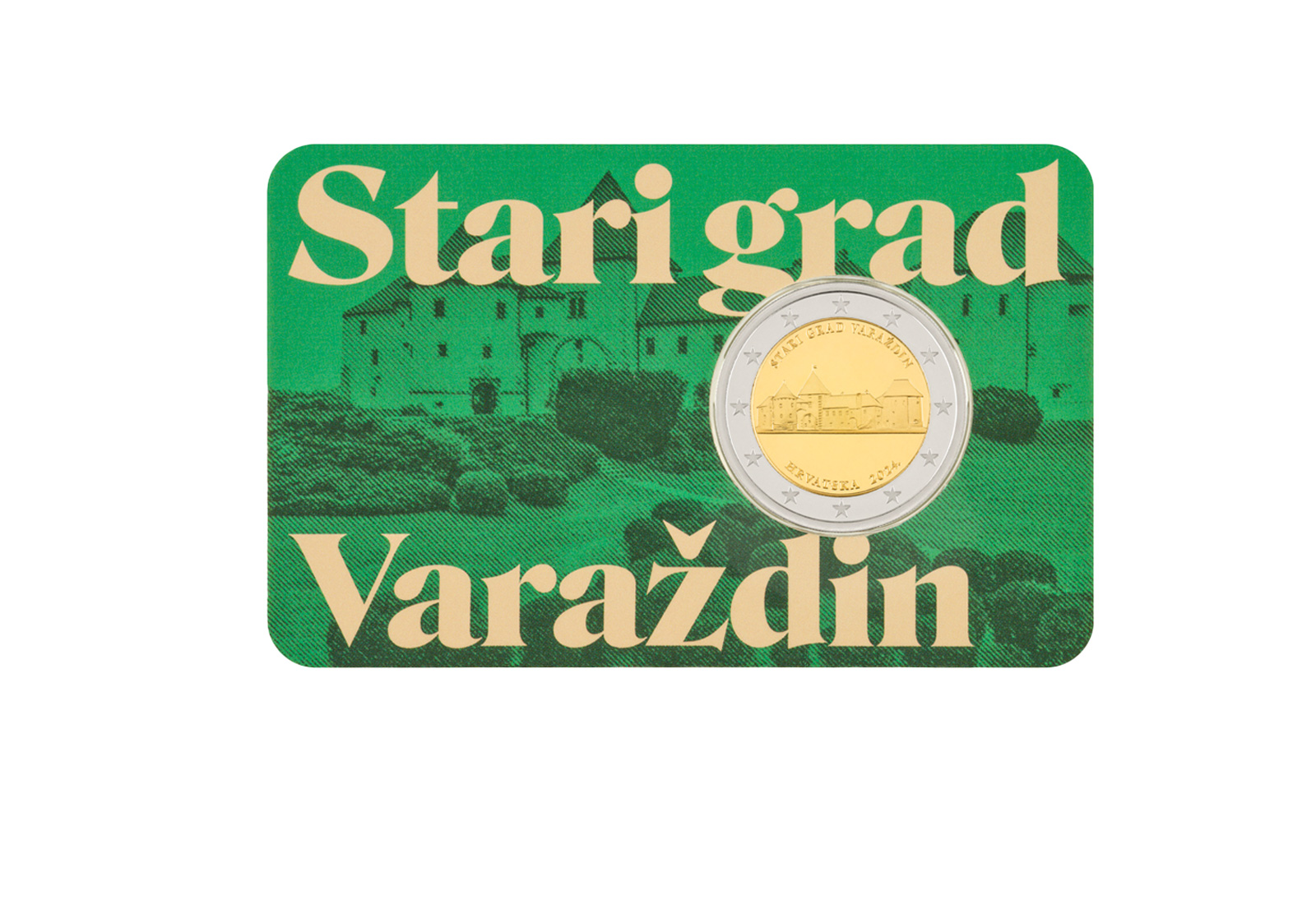 2 Euro 2024 Kroatiens Stadt Varazdin in Coincard
