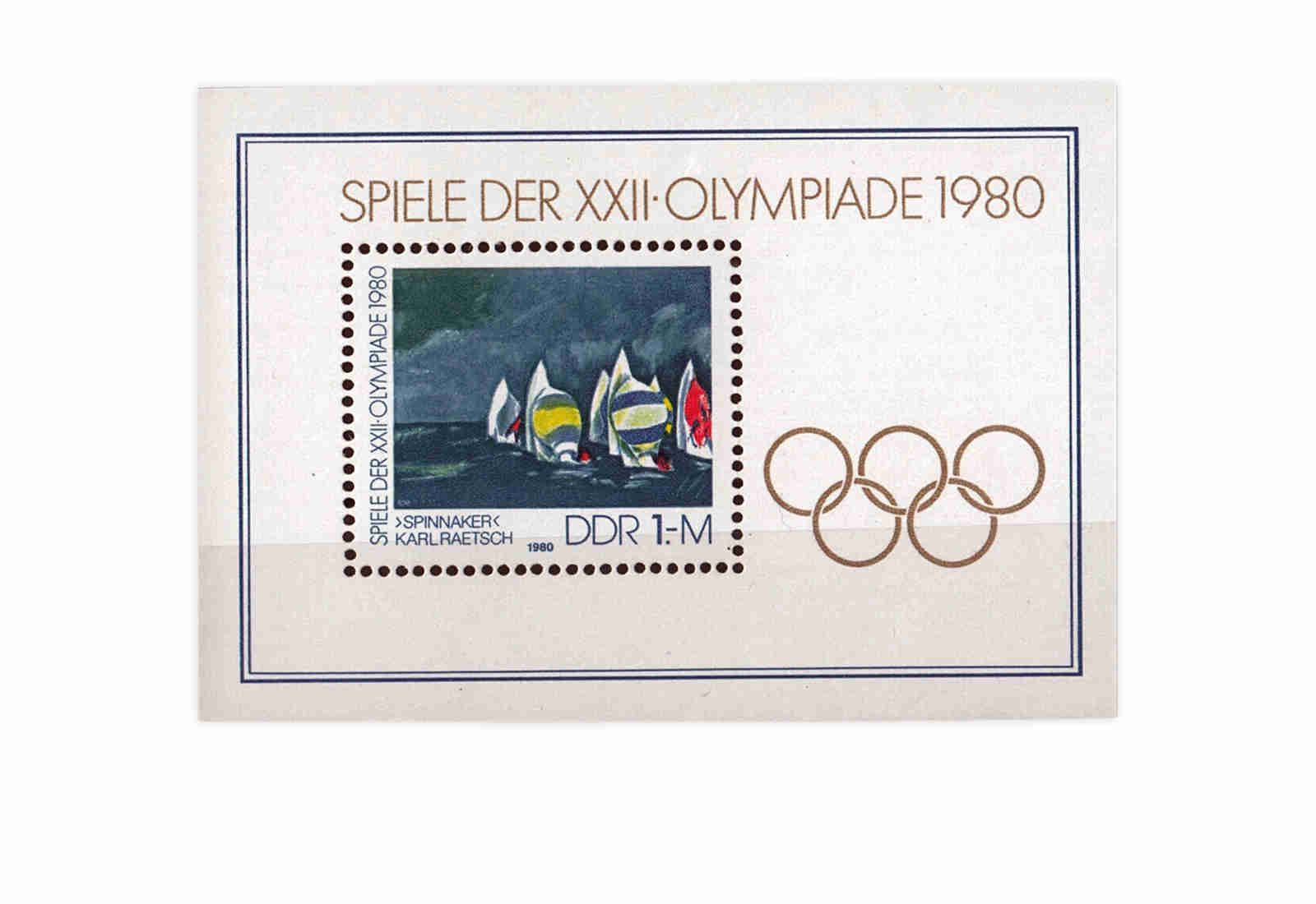 DDR Block 60 XXII Olympiade 1980 gestempelt