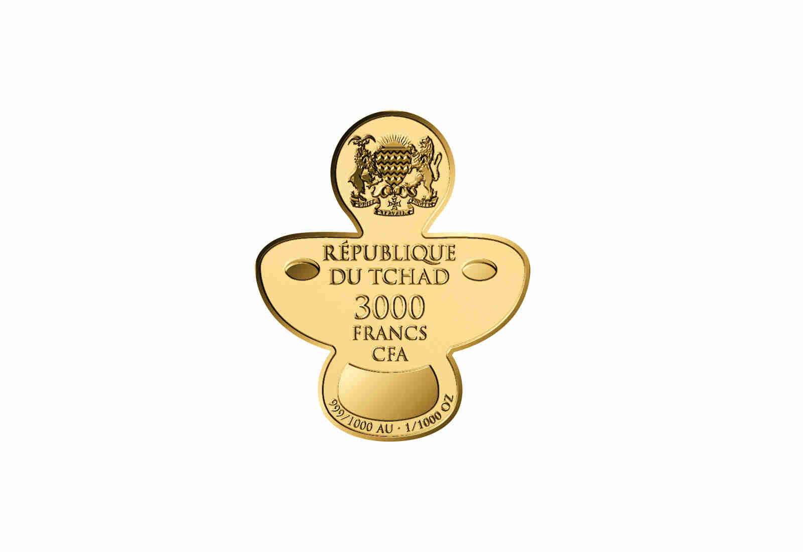 Goldmünze Motiv Schnuller 999/1000 Gold Geschenk