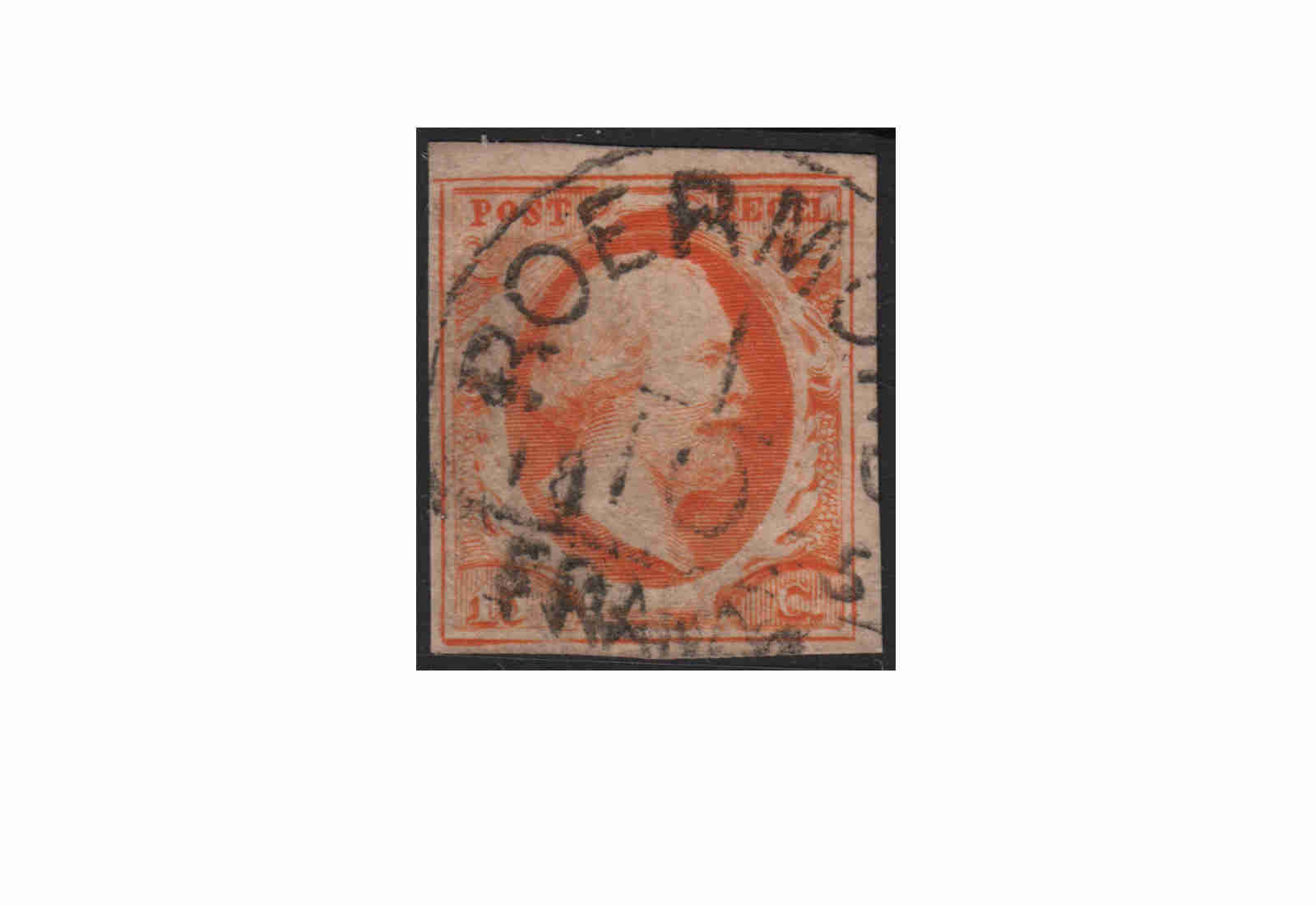 Niederlande Freimarken König Willem III 1852 Michel Nr. 3 gestempelt 