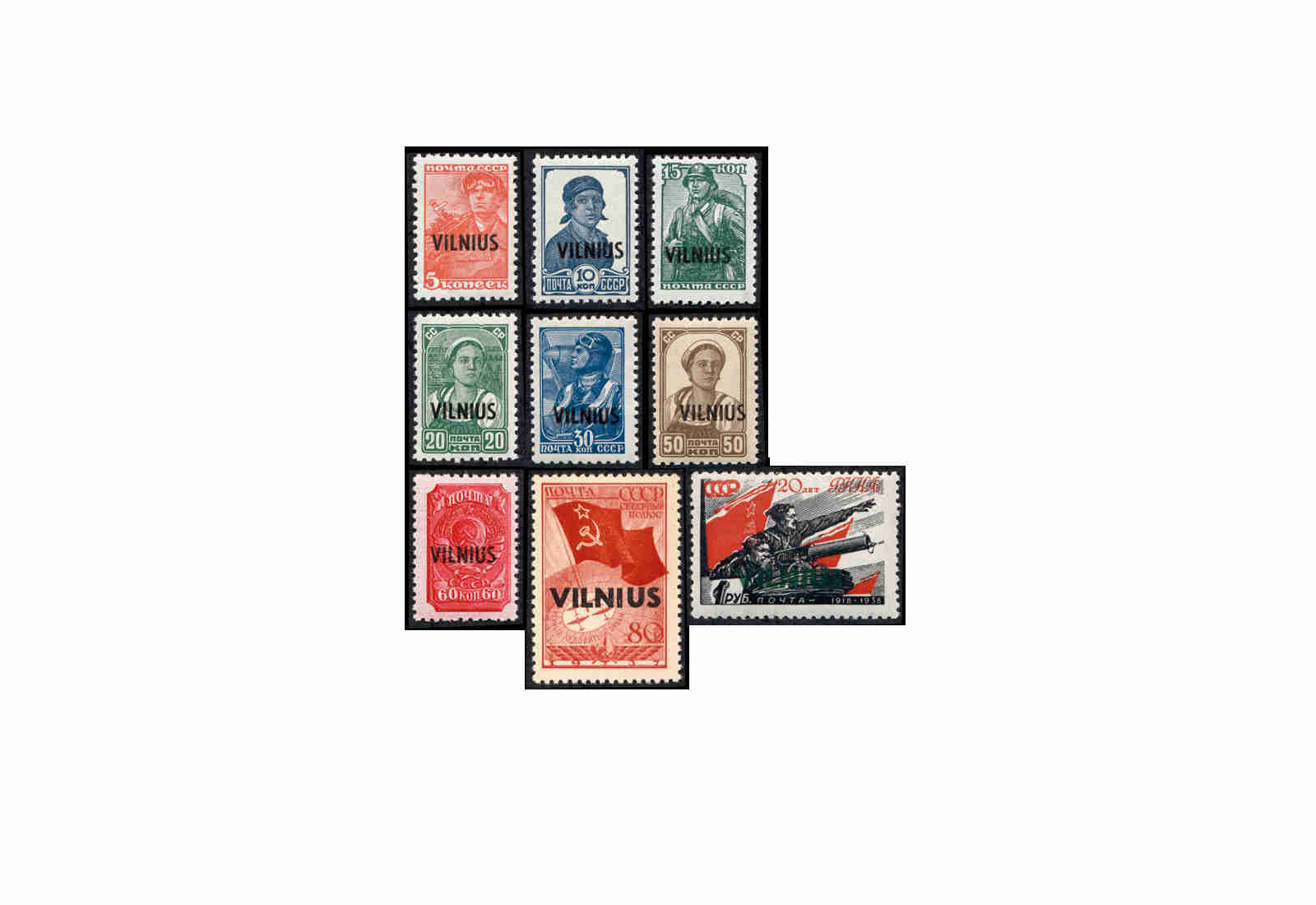 Litauen Mi.Nr. 10/18 ** FA Dt. Besetzung