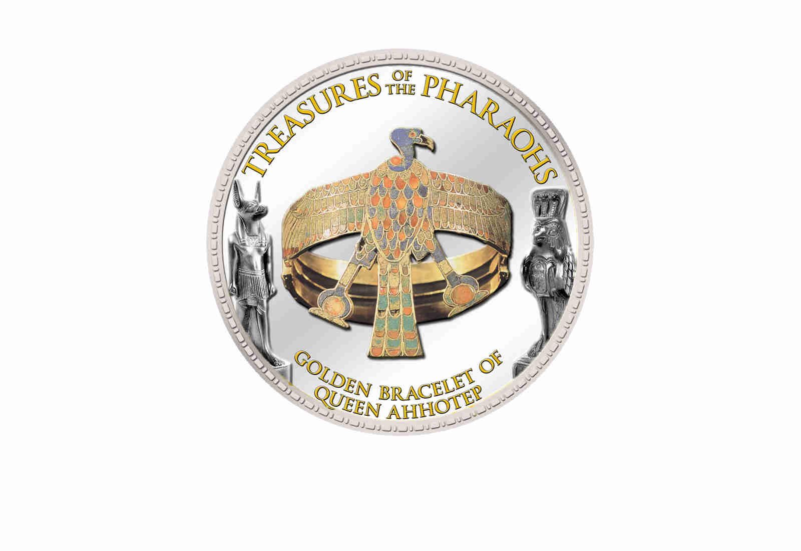 1 Pfund Ägypten Armband Königi Ahhotep 999,9 Goldauflage mit Farbmotiv