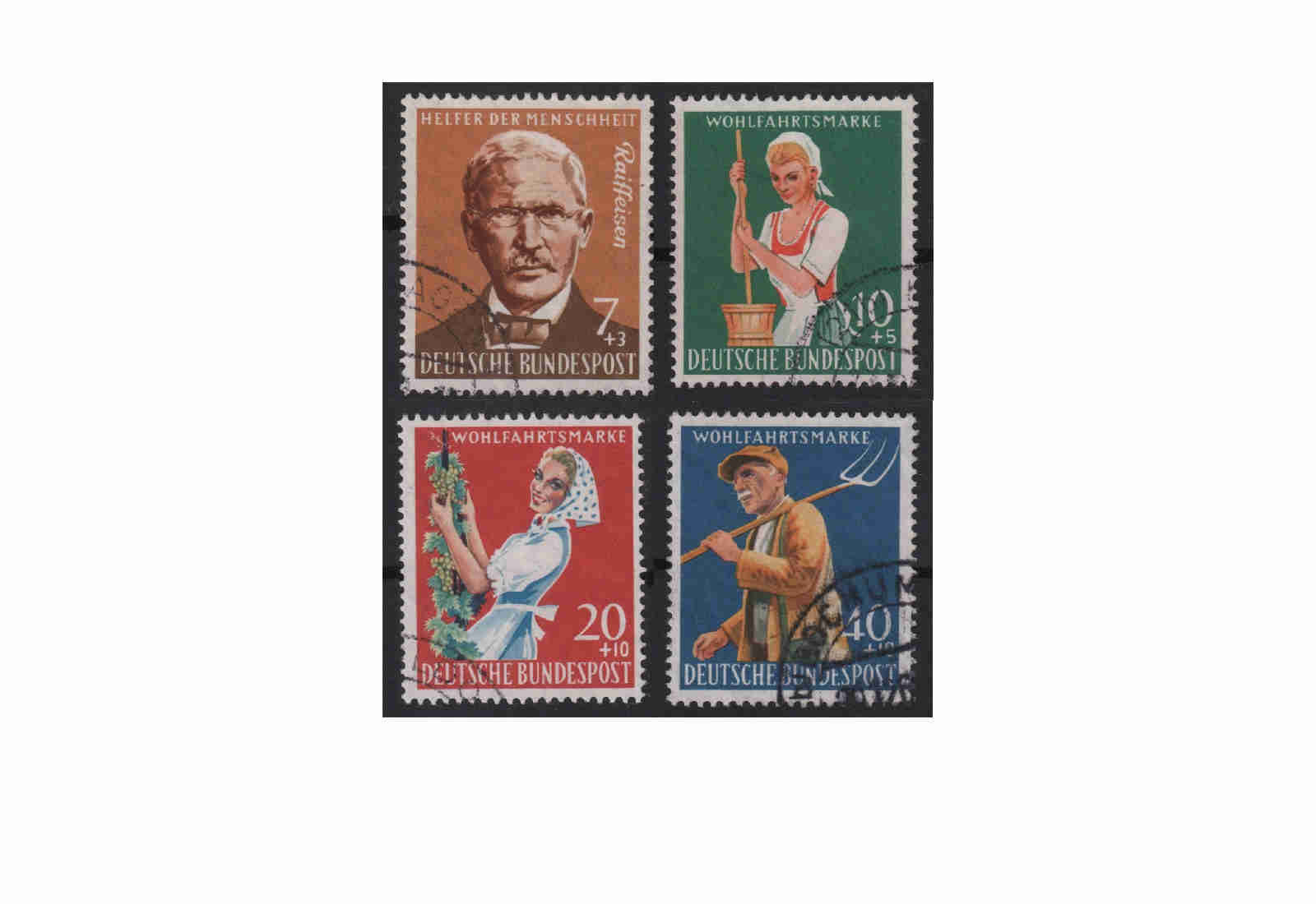 BRD Wohlfahrt: Landwirtschaft 1958 Mi.Nr. 297/300 gestempelt