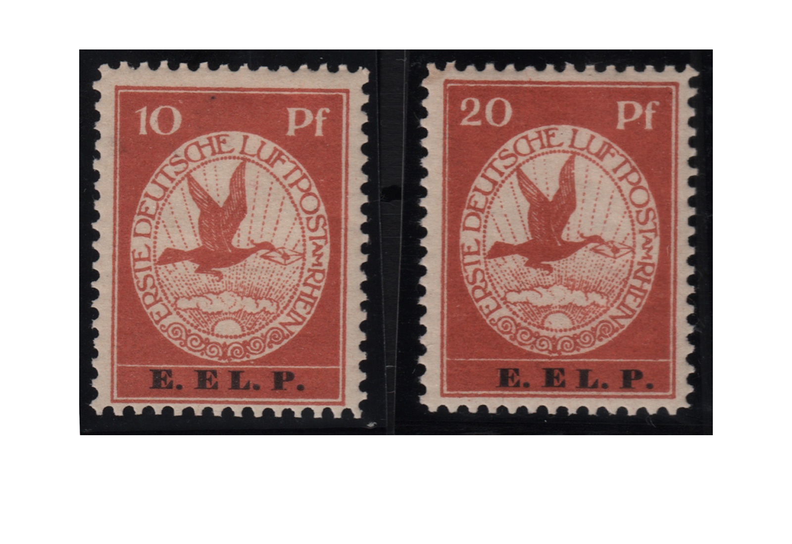 Briefmarken Deutsches Reich Flugpostmarken Michel-Nr.V-VI postfrisch geprüft