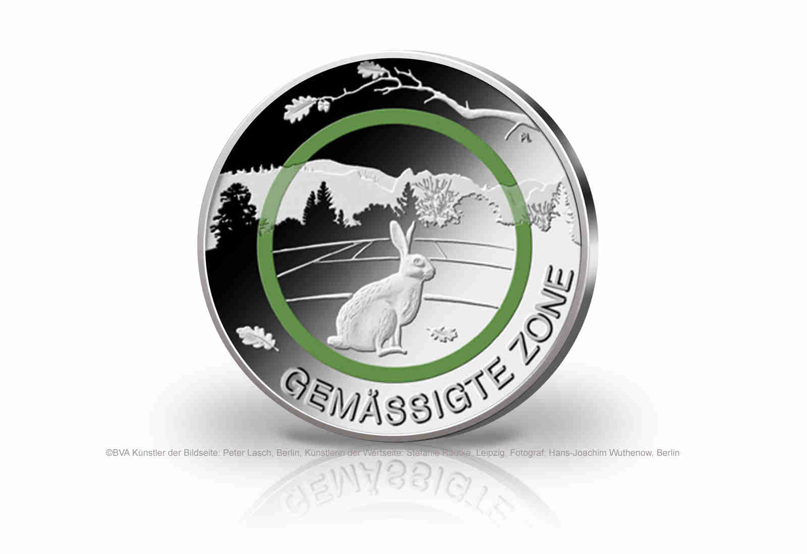 5 Euro 2019 Deutschland Gemässigte Zone mit Polymerring st Prägestätte D