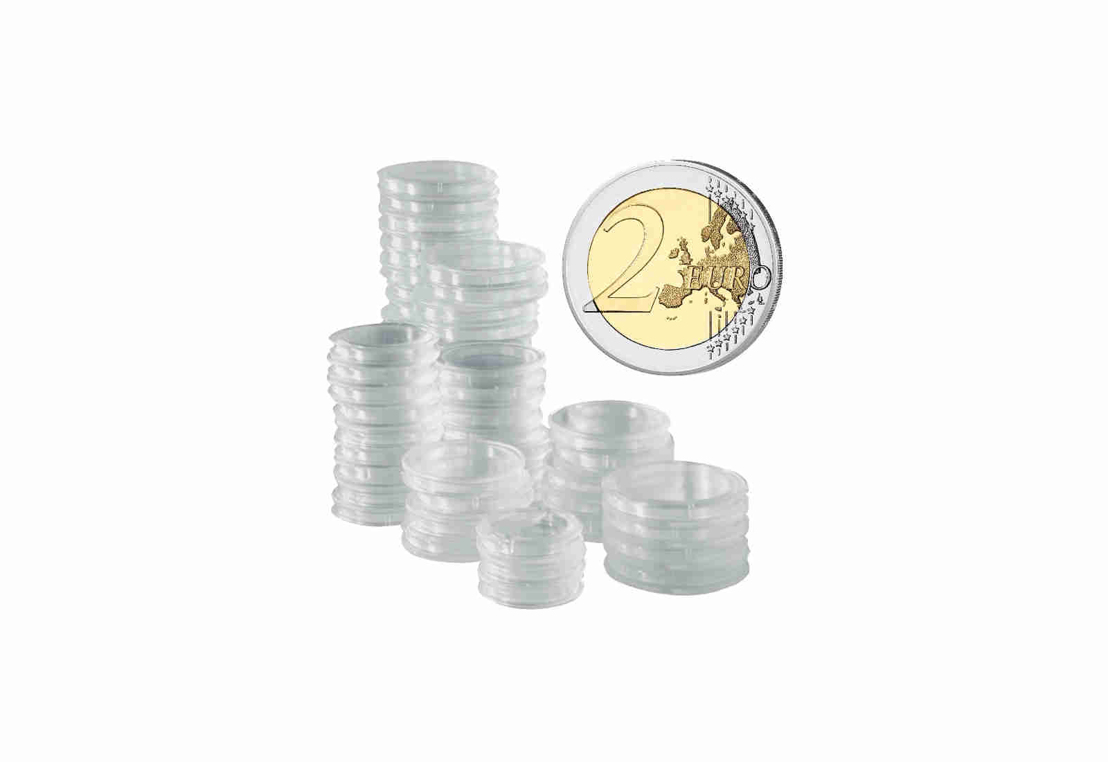 [26 mm] SAM 200 Münzkapseln für 2 Euro Münzen