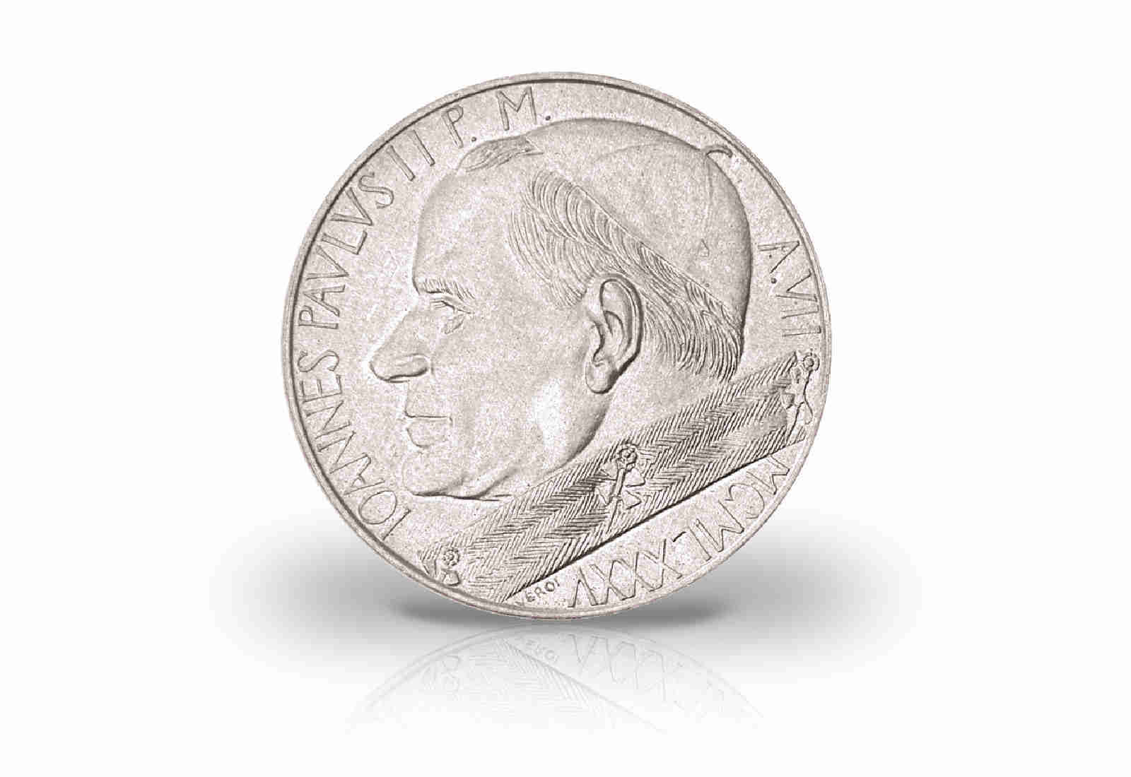 10 Lire 1985 Vatikan Papst Johannes Paul II. Engel mit Evangelium