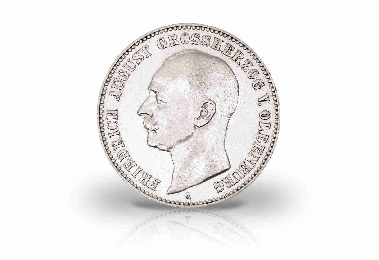 2 Mark 1900-1901 Kaiserreich Friedrich August Oldenburg Jaeger-Nr. 94