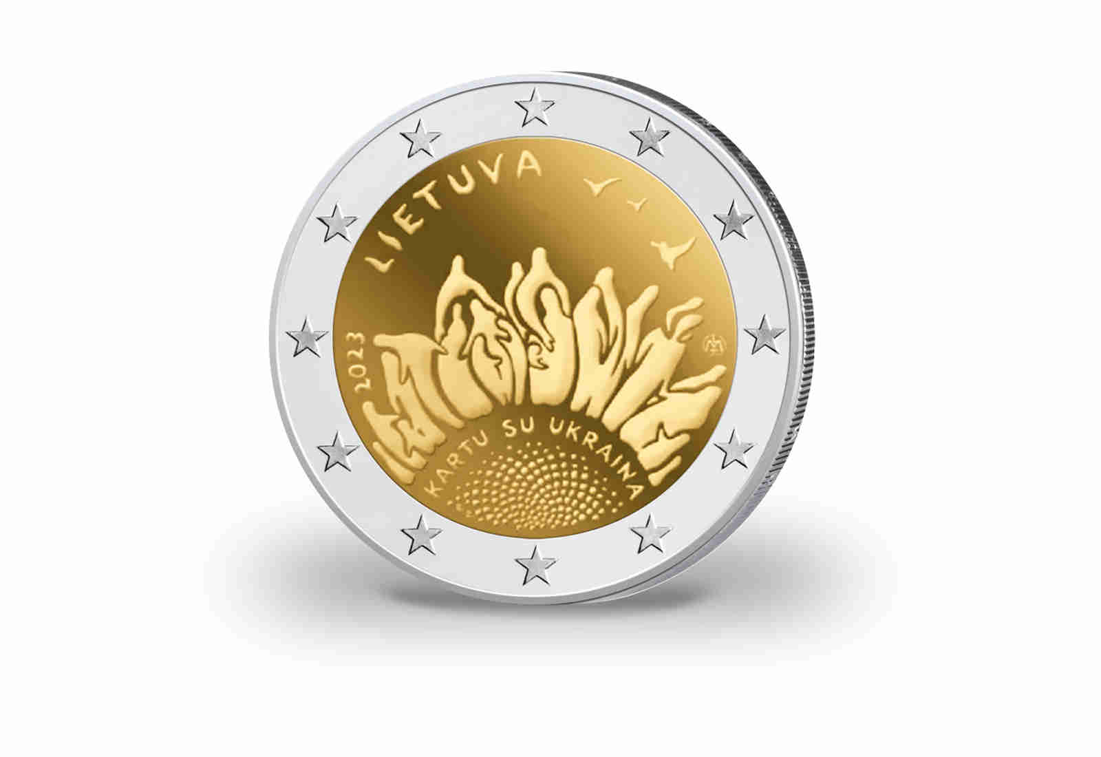 2 Euro 2023 Litauen Zusammen mit der Ukraine