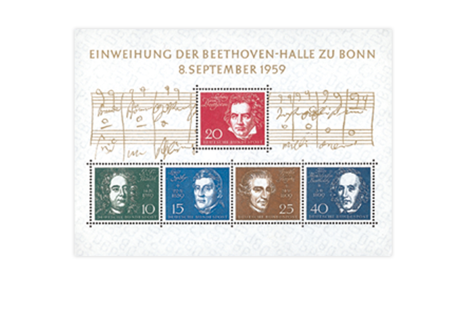 Briefmarken BRD Beethoven 1959 Block 2 postfrisch