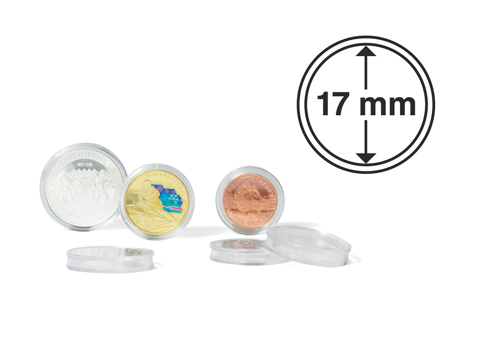 [17 mm] Leuchtturm Münzkapseln im 10er Pack