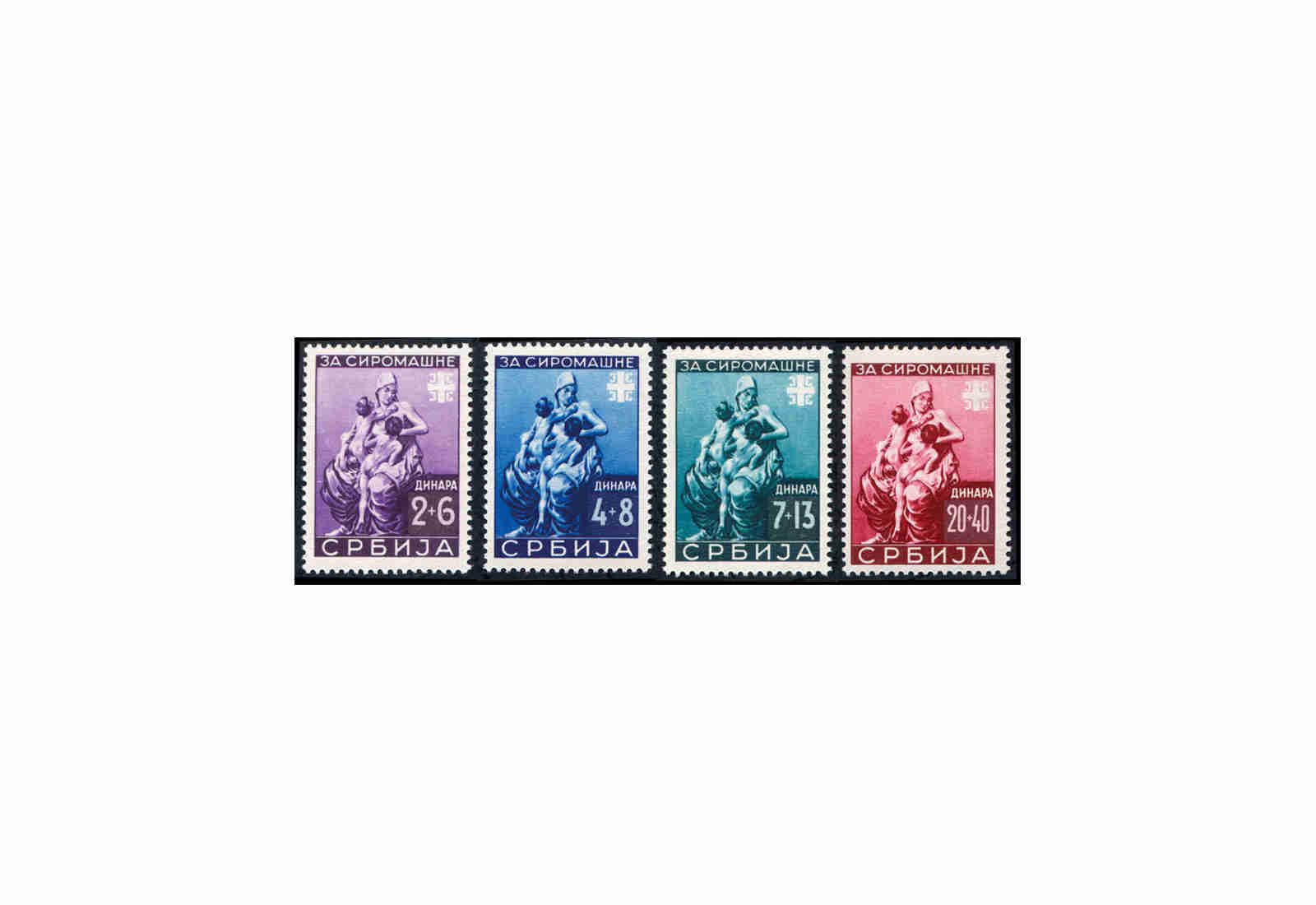 Deutsche Besetzung Serbien Michel Nr. 82 bis 85 postfrisch