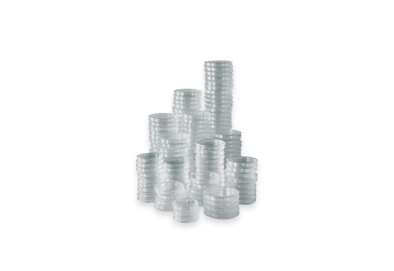 [27 mm] SAM 50 Münzkapseln für 5 Euro mit Polymerring