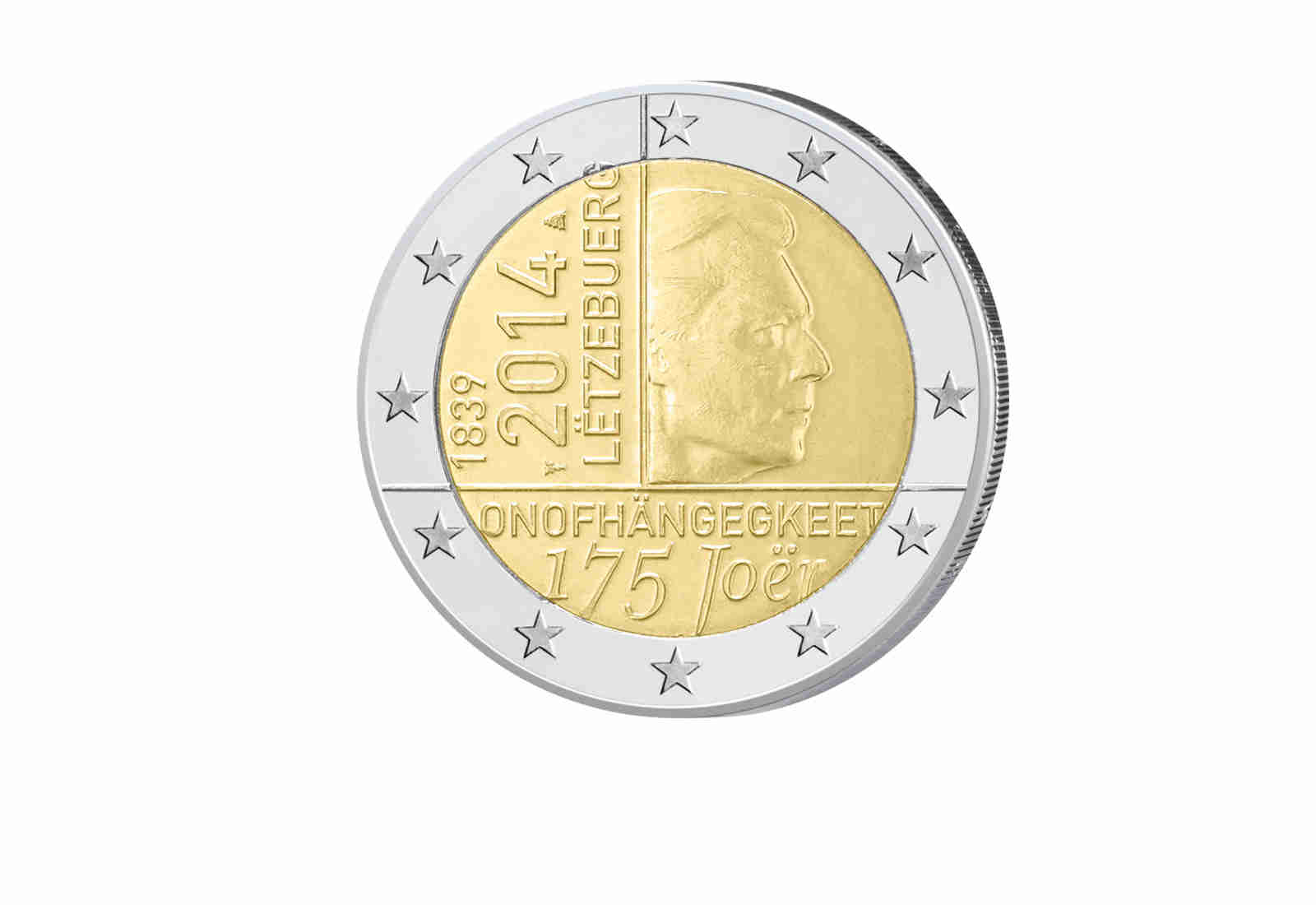 2 Euro 2014 Luxemburg 175. Jahrestag der Unabhängigkeit