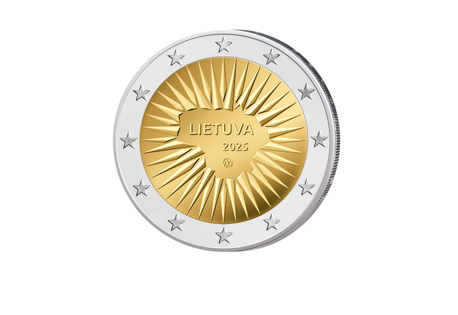 2 Euro 2025 Litauen Für die Verteidigung bfr.