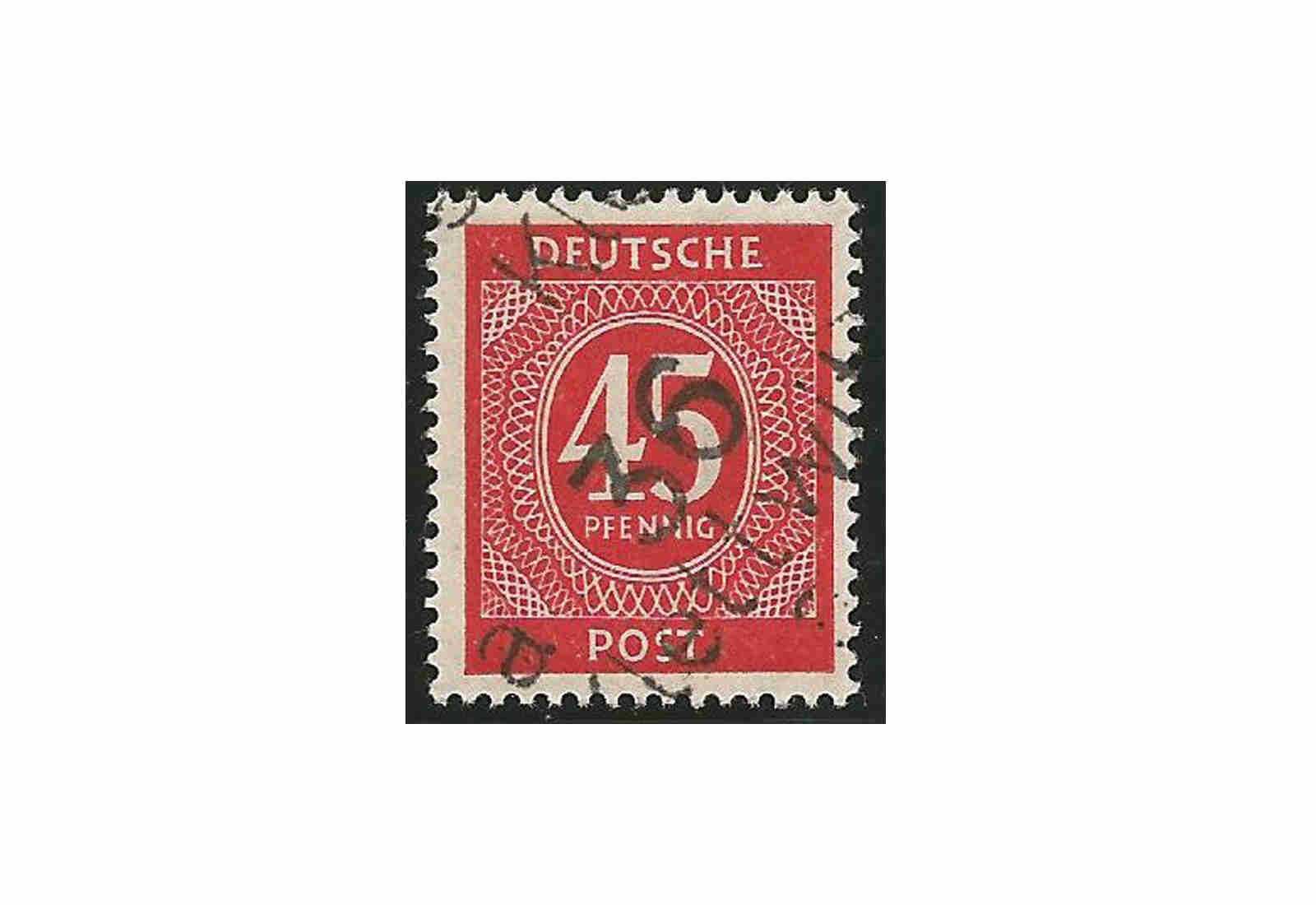 SBZ Bezirkshandstempel - Ziffernausgaben 1948 Michel Nr. I s gestempelt geprüft