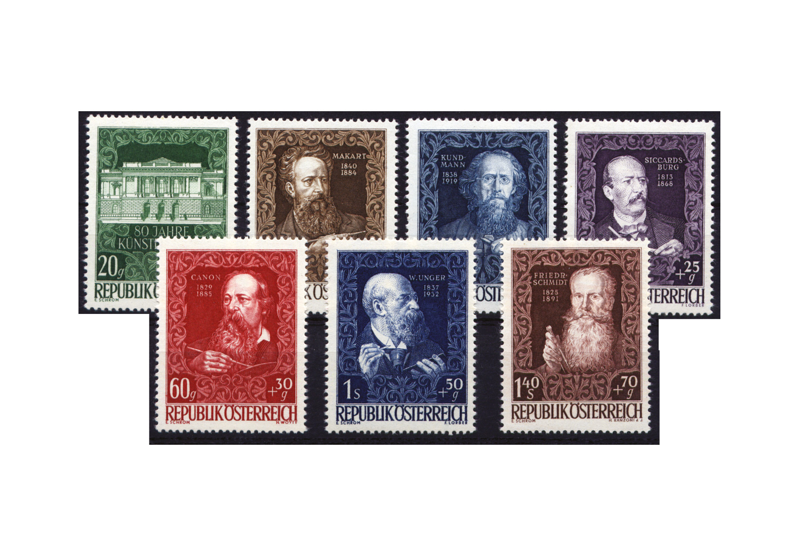 Briefmarken Österreich 1948 Michel Nr. 787/84 ER postfrisch