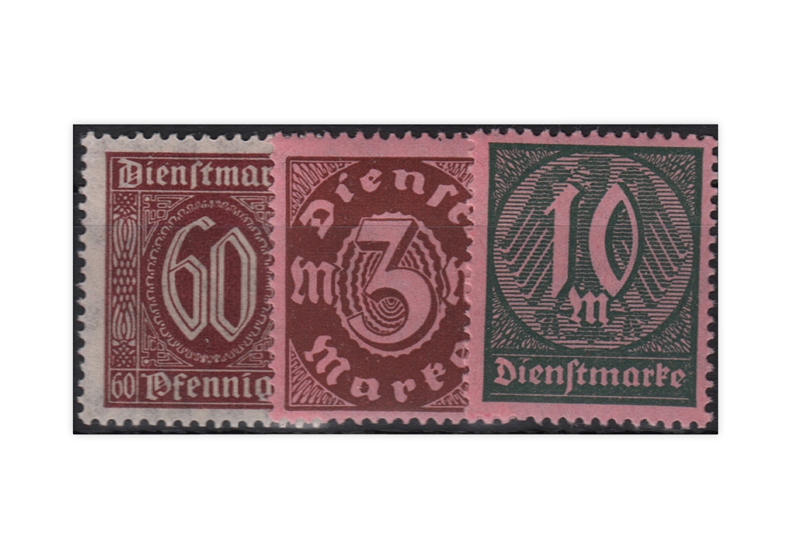 Deutsches Reich mi. Nr. D 66/68 gestempelt