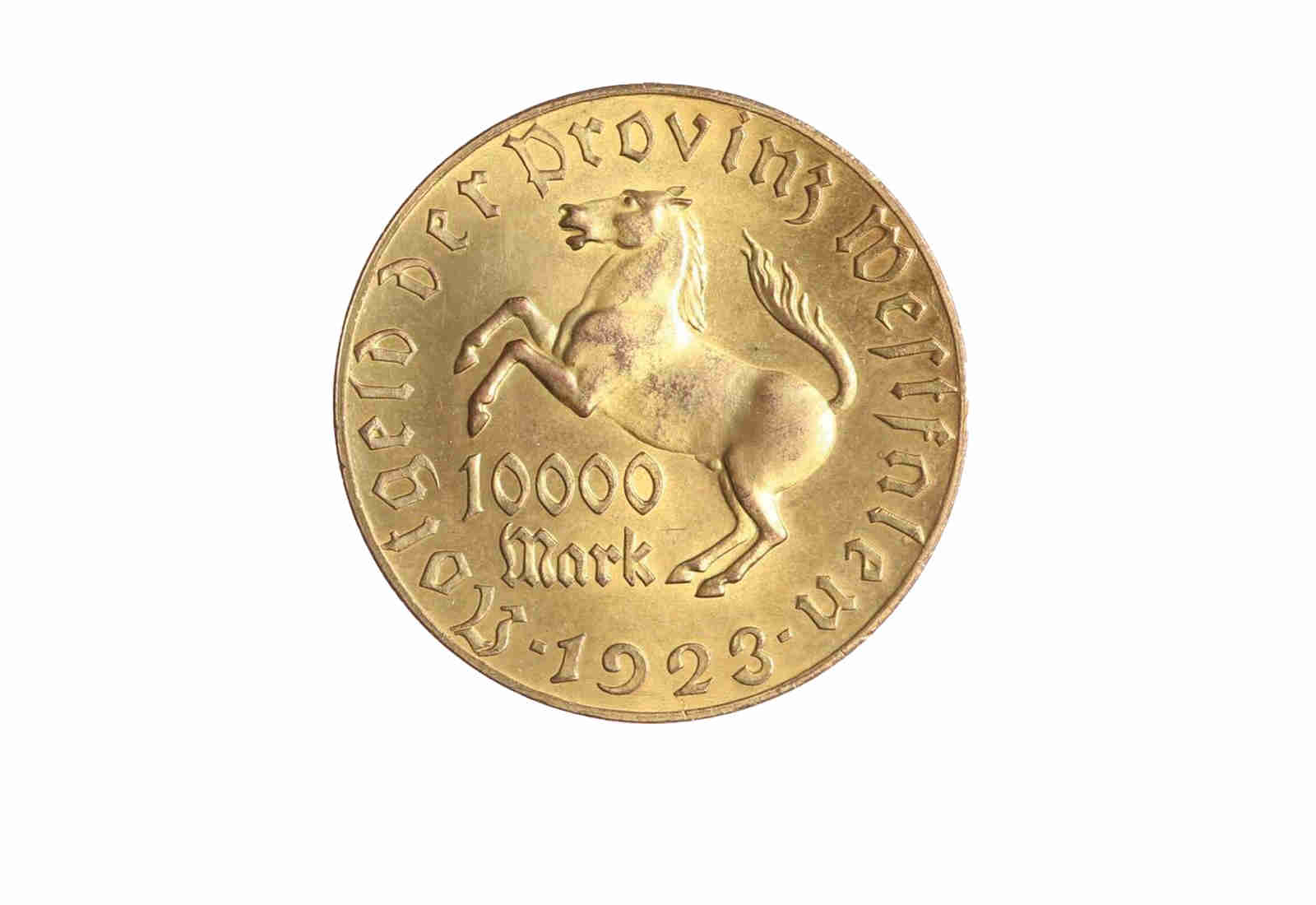 10.000 Mark 1923 Notgeldmünze Westfalen Jaeger-Nr. N20b I