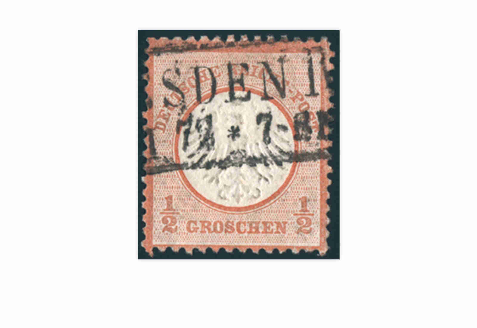 Briefmarke Deutsches Reich Brustschild 1872 Michel-Nr. 3 gestempelt