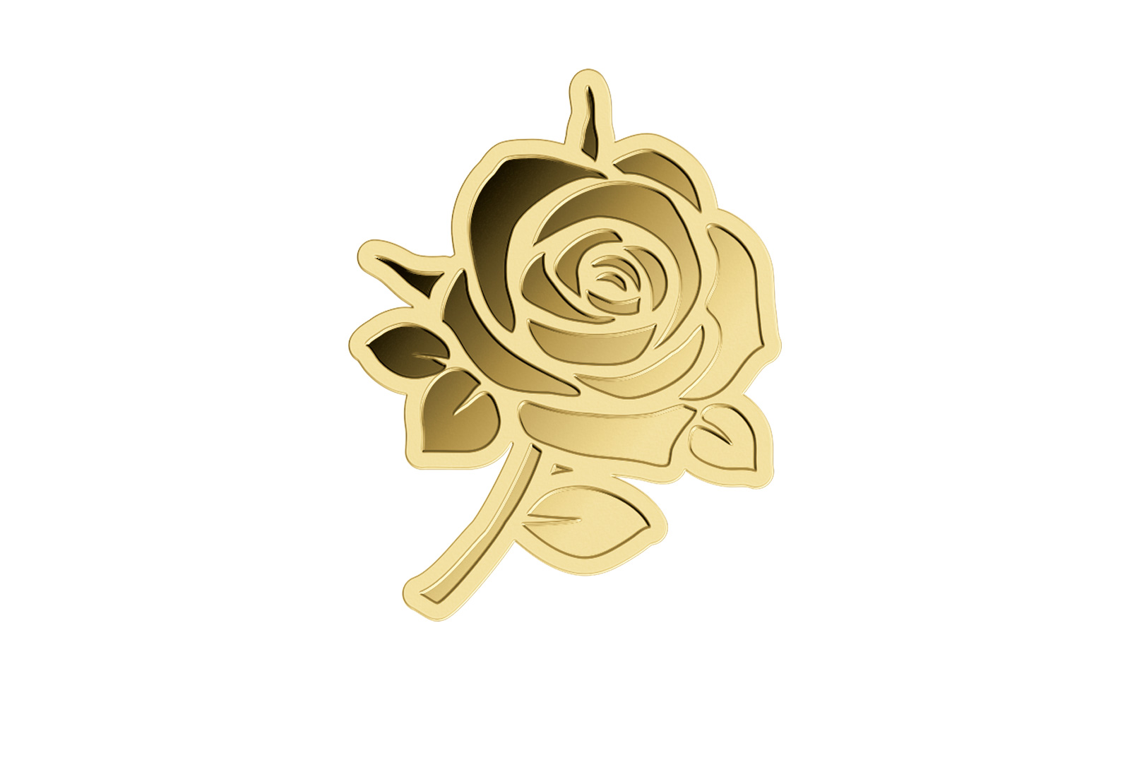 Goldausgabe Motiv "Rose" 999/1000 Gold