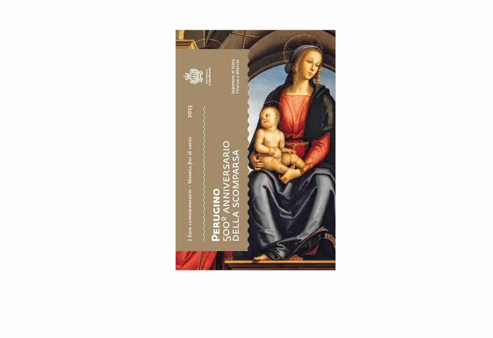 2 Euro 2023 San Marino 500. Todestag Perugino st